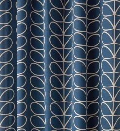 Orla Kiely Linear Stem Curtains, 168 X 137cm, Whale