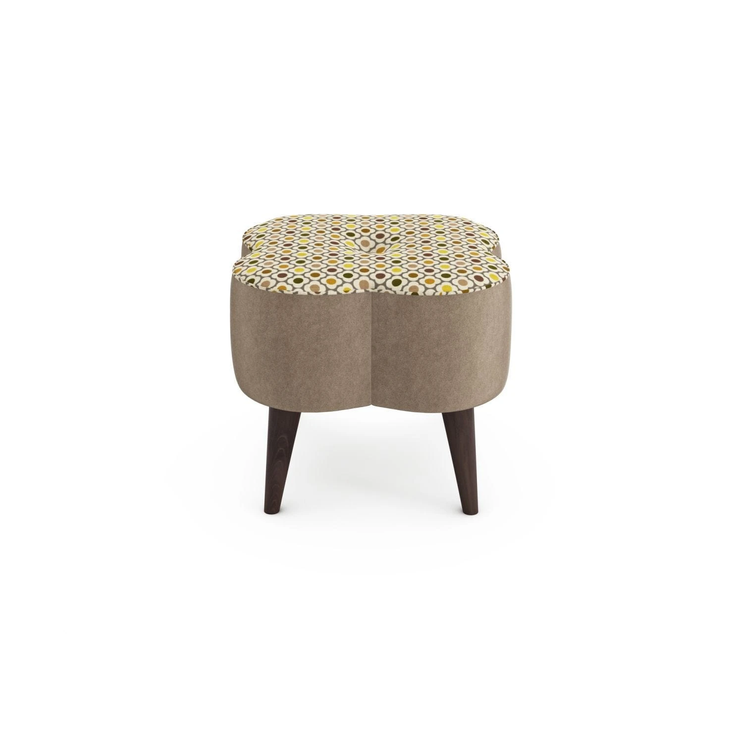 Orla Kiely Daisy Velvet Small Footstool - Image 4