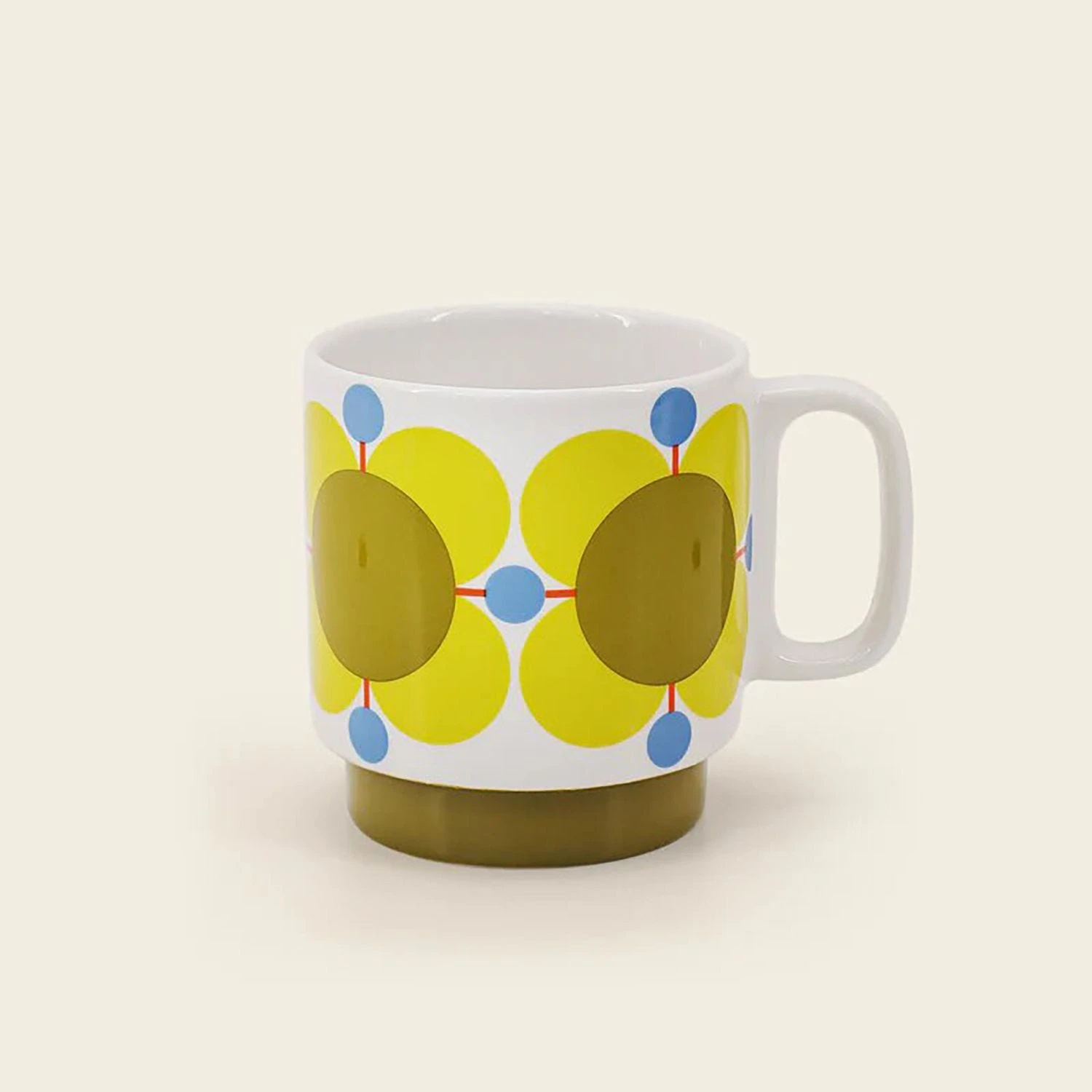 Orla Kiely Atomic Flower Mugs, Set Of 6 - Image 3