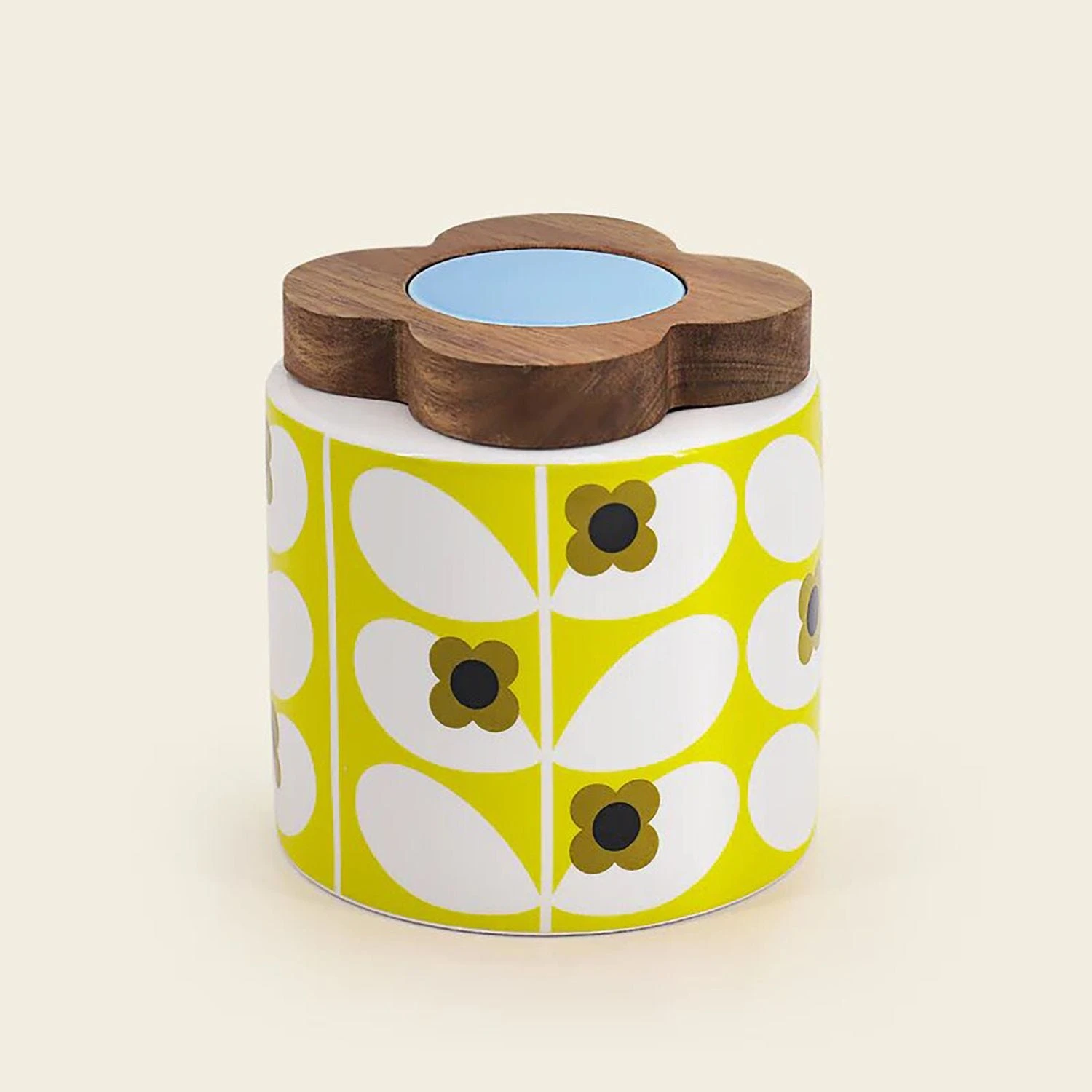 Orla Kiely Wild Rose Stem Ceramic Storage Jar, 750ml, Dandelion - Image 3