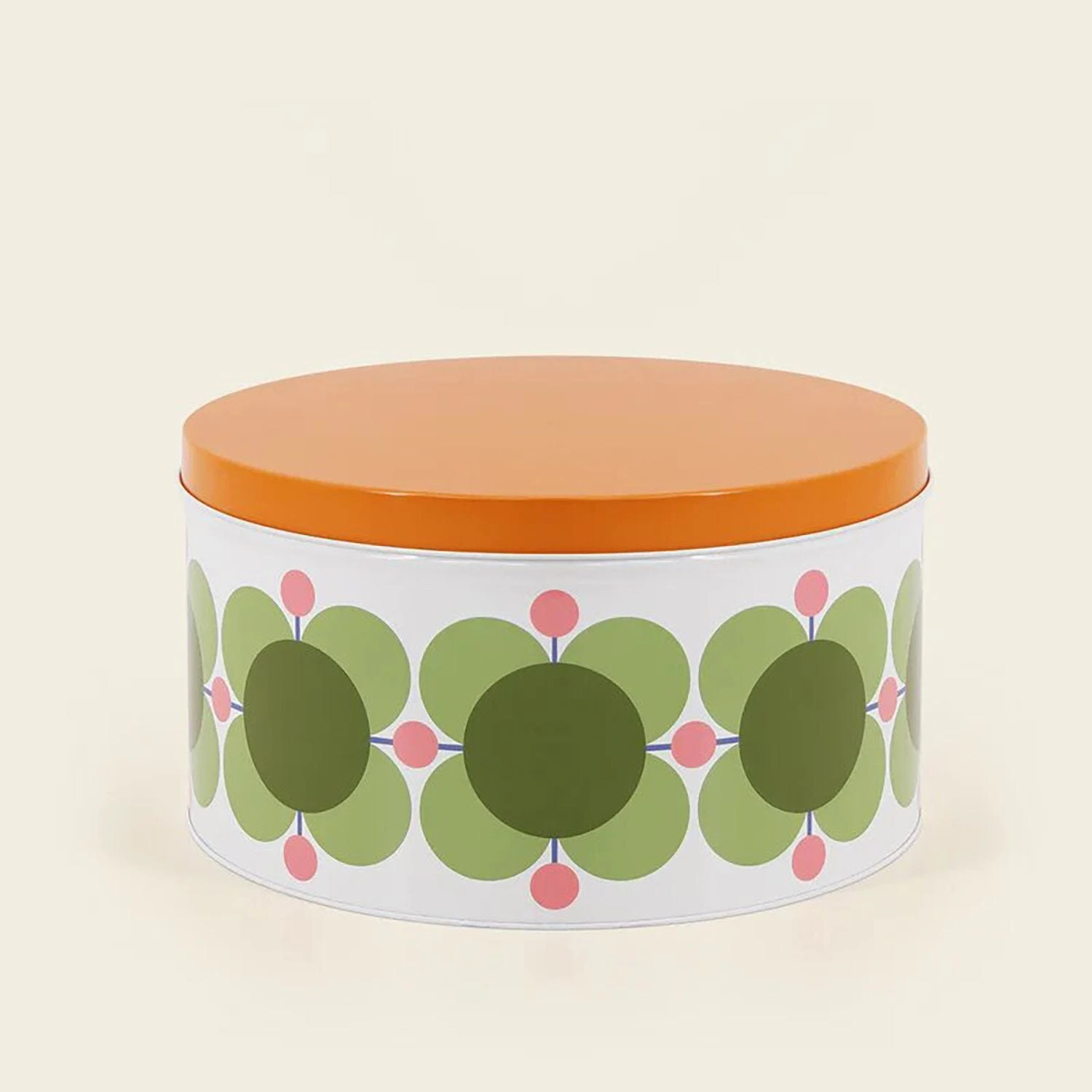 Orla Kiely Nesting Cake Tins, Set Of 3, Bubblegum & Basil - Image 2