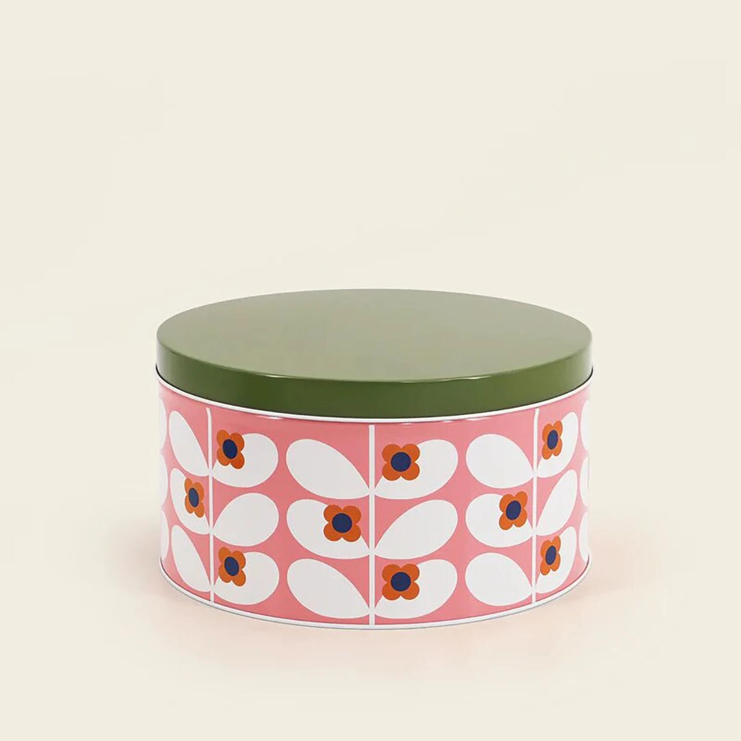 Orla Kiely Nesting Cake Tins, Set Of 3, Bubblegum & Basil
