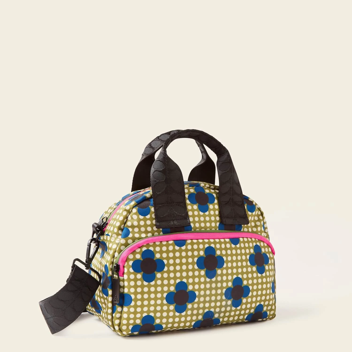Radial Handbag - Flower Polka Dot Olive - Image 3