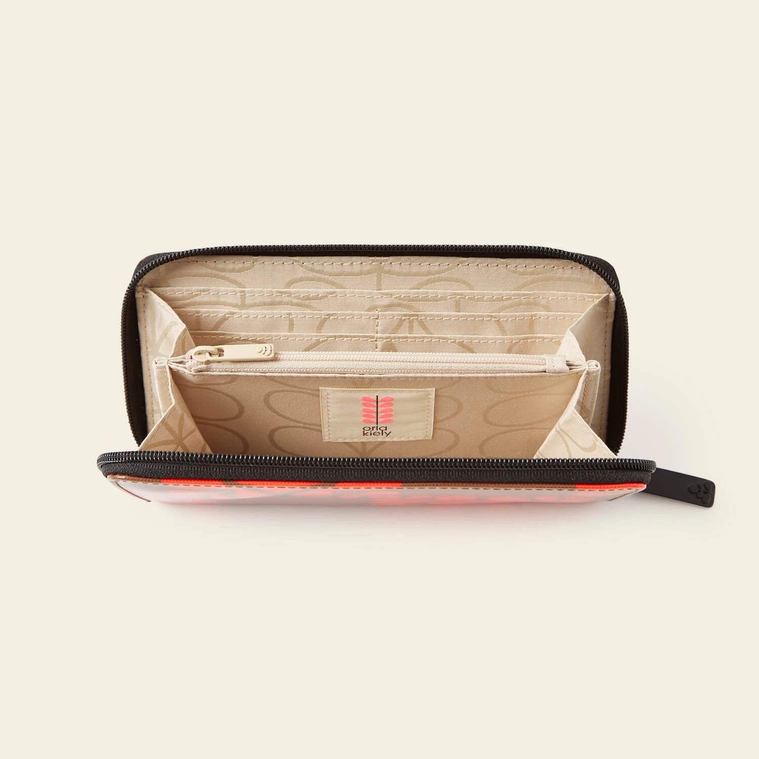 Forget Me Not Wallet - Lattice Flower Tile Conker - Image 4