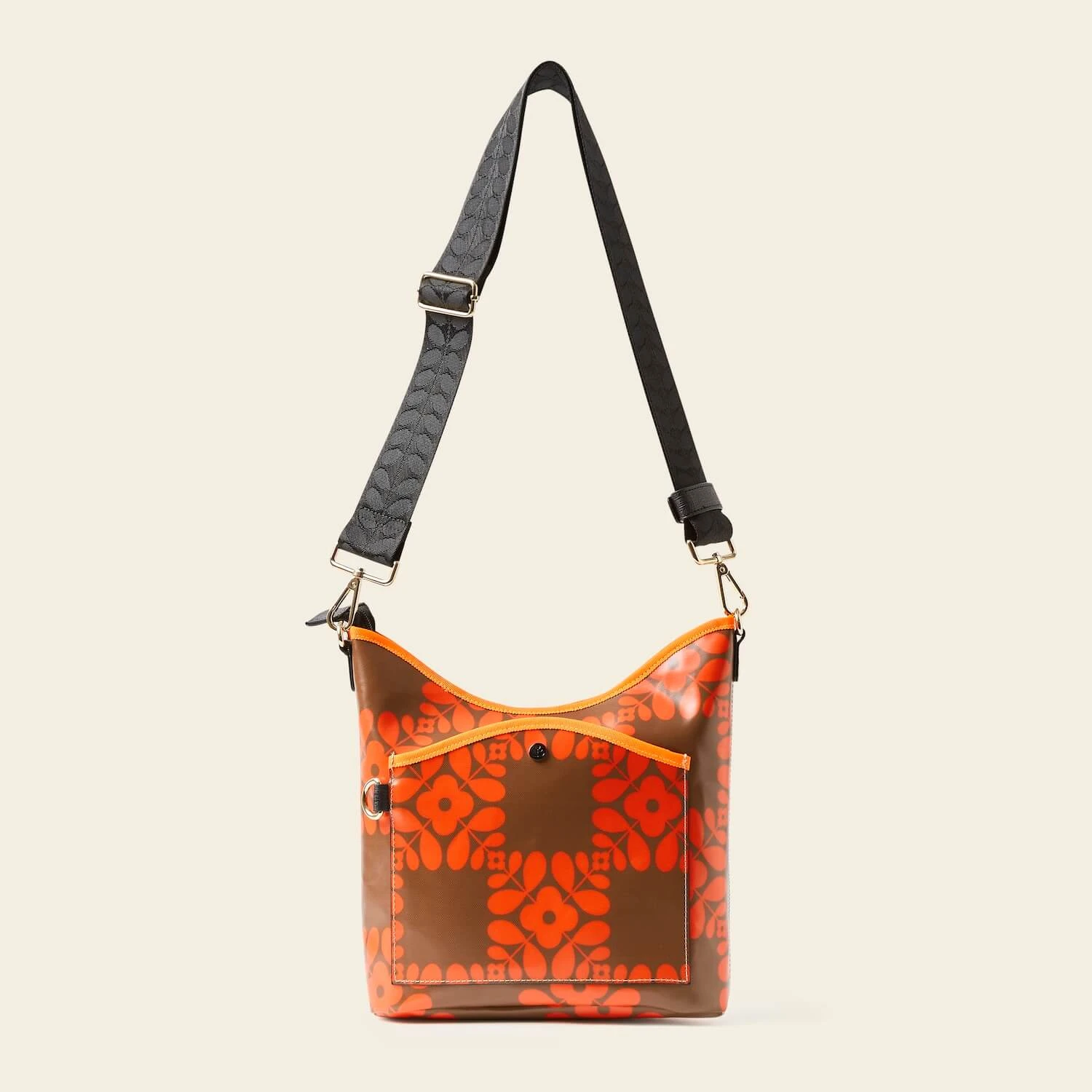 Cross Carry Crossbody - Lattice Flower Tile Conker - Image 4