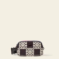 Tripod Crossbody - Lattice Flower Tile Onyx