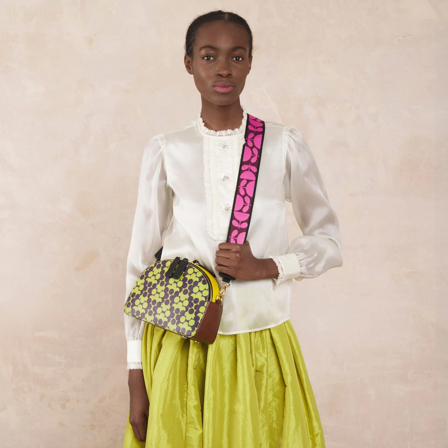 Luna Crossbody - Purple Puzzle Flower - Image 2