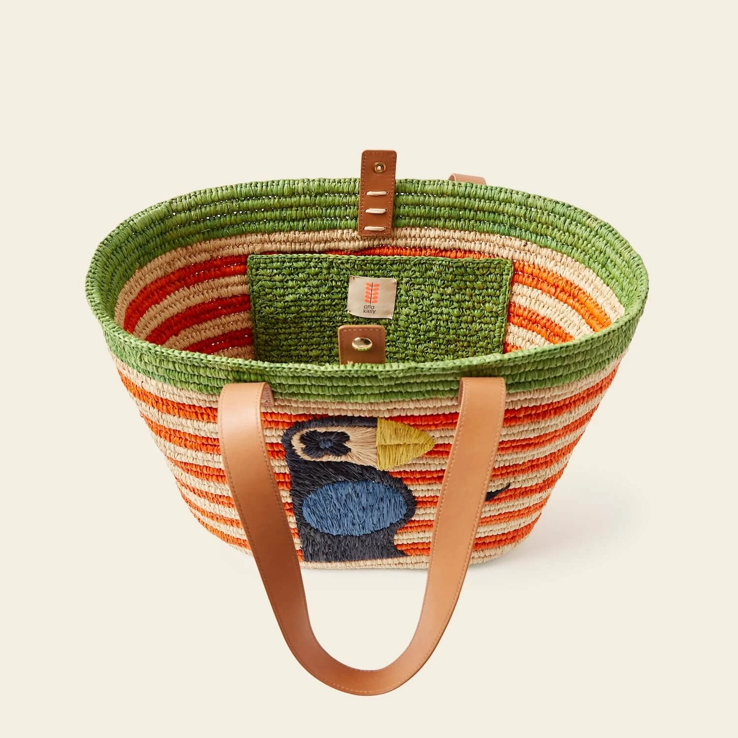 Monday Basket Bag - Puffin Orange Stripe - Image 5