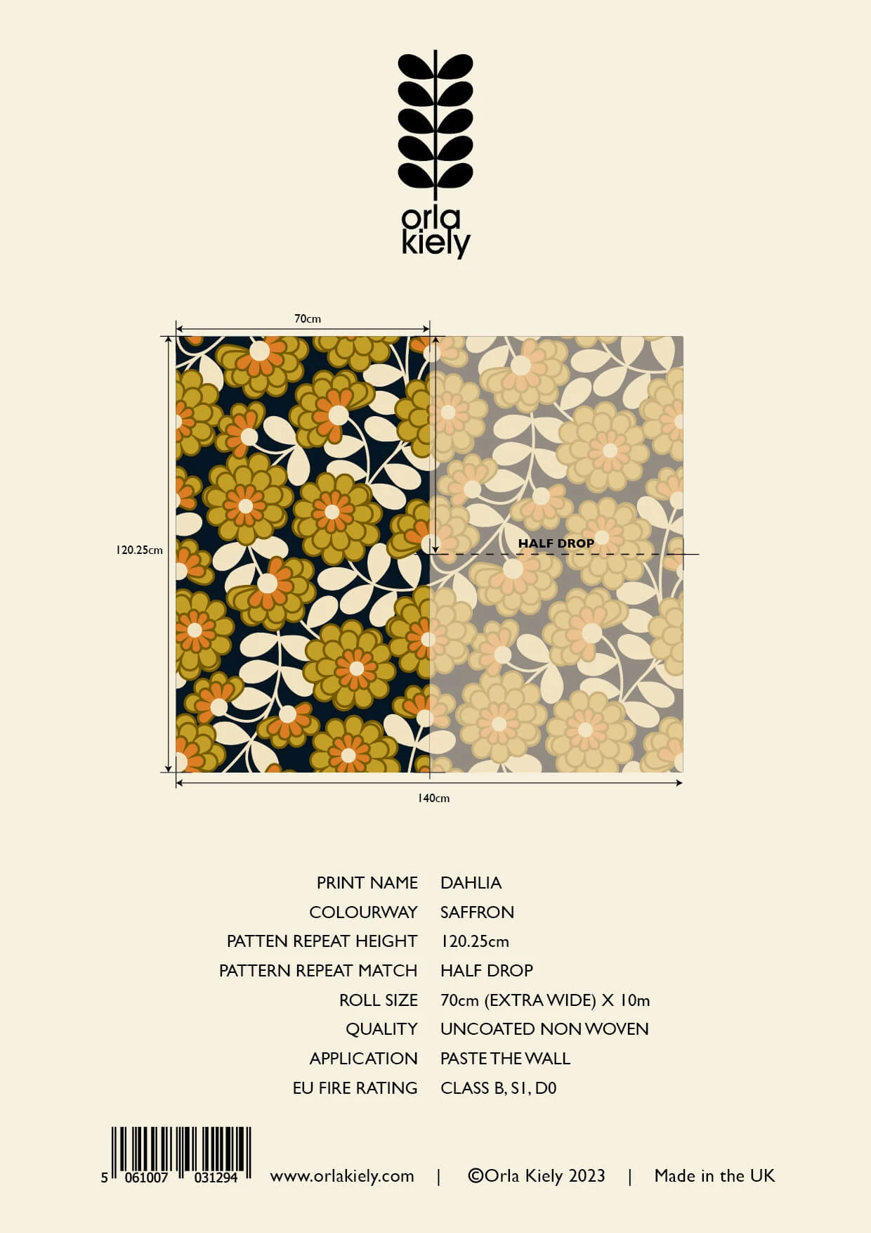 Dahlia Wallpaper - 70cm X 10m - Image 3