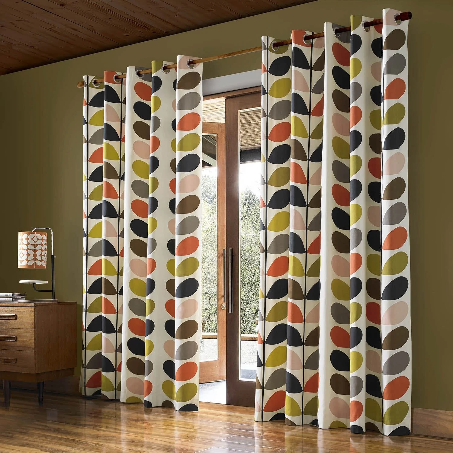 Orla Kiely Multi Stem Curtains, 168 X 229cm, Multi - Image 3