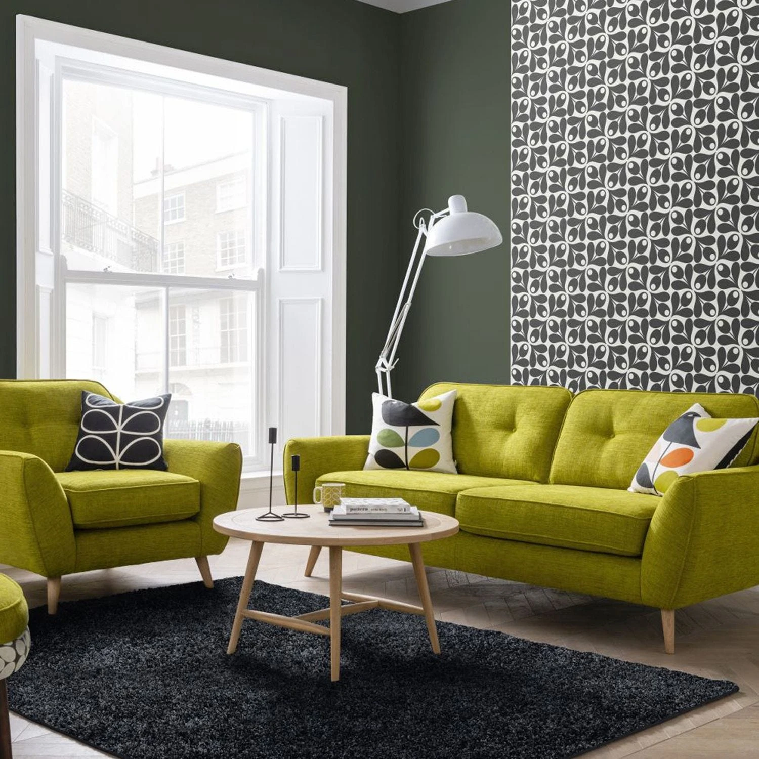 Orla Kiely Laurel Small Velvet Sofa - Image 2