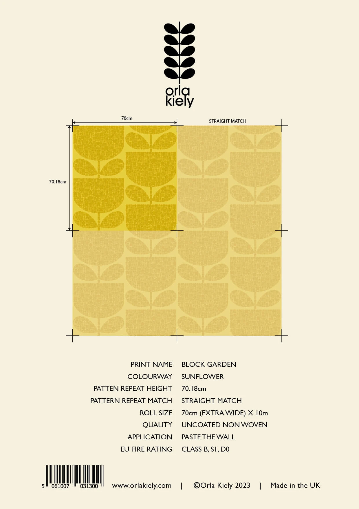 Block Garden Wallpaper - Sample - Image 2