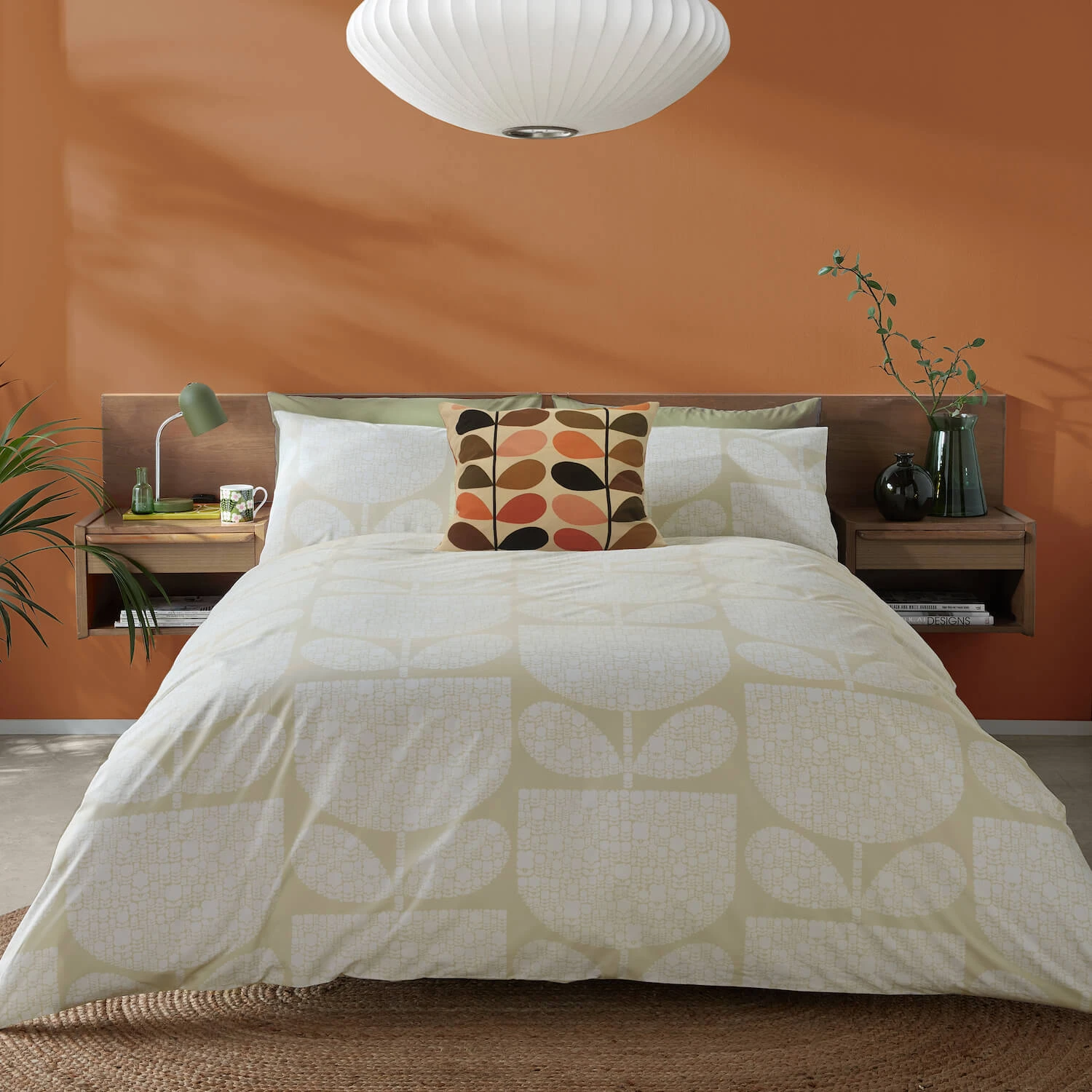 Block Garden Bed Linen Cream - Image 3
