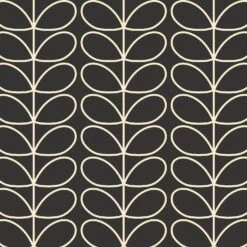 Linear Stem Charcoal Wallpaper - Sample