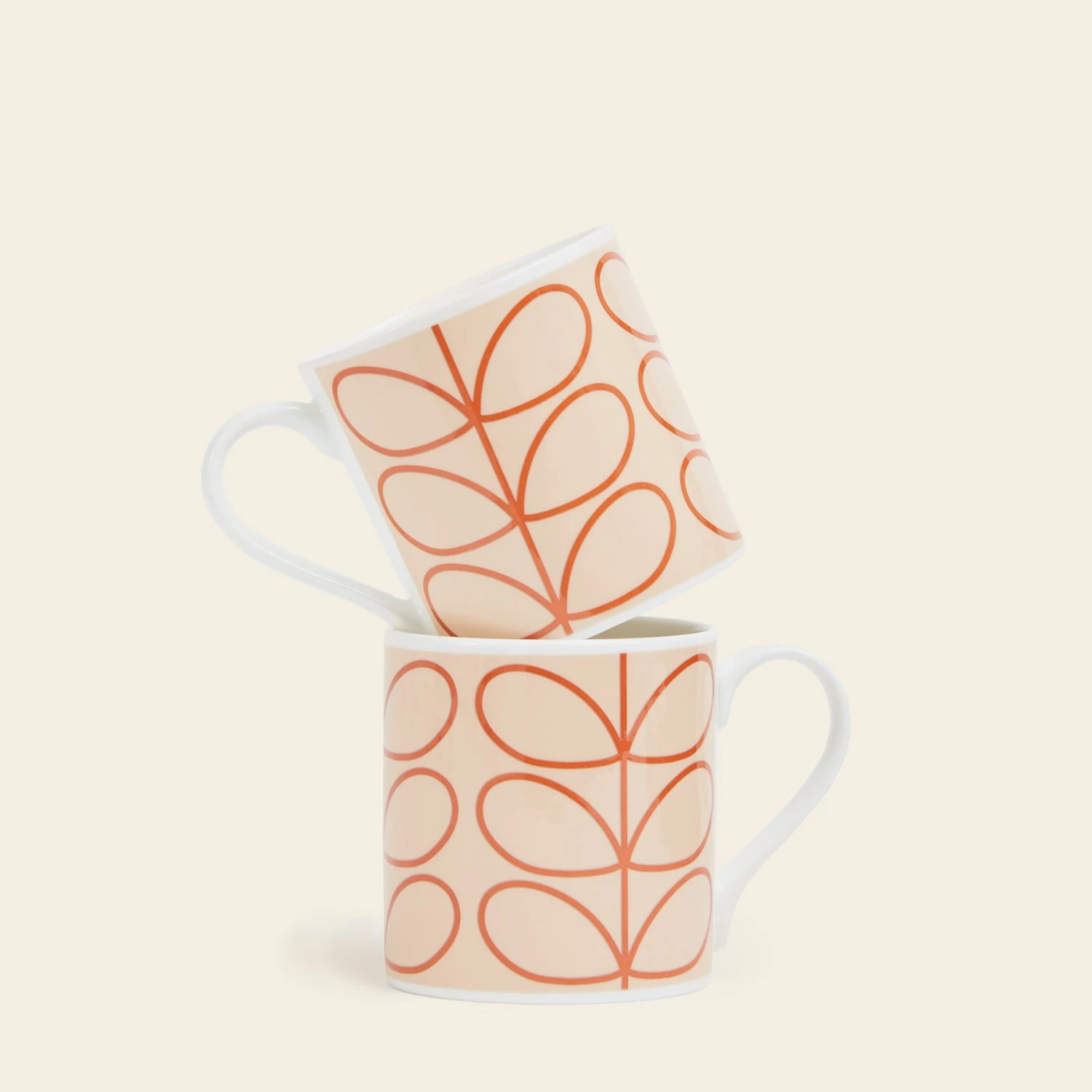 Large Mug Set Of 2 - Linear Stem Tomato - Image 2